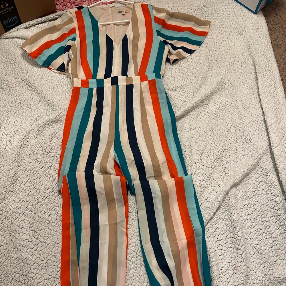 GB Romper Striped ( Pink, White, Black, Blue, Brown and Orange)